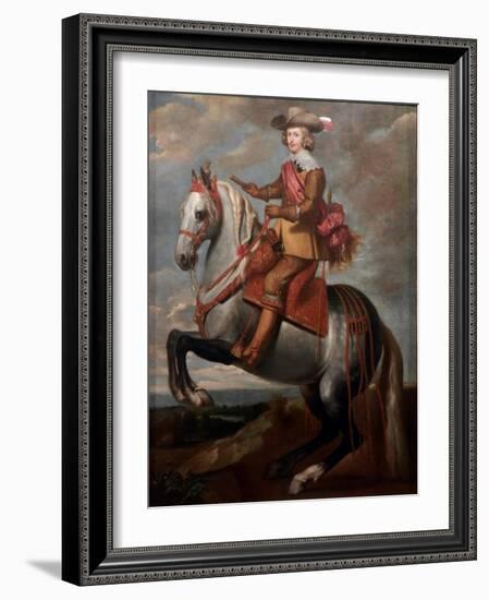 Equestrian Portrait of Cardinal-Infante Ferdinand of Austria-Caspar De Crayer-Framed Giclee Print