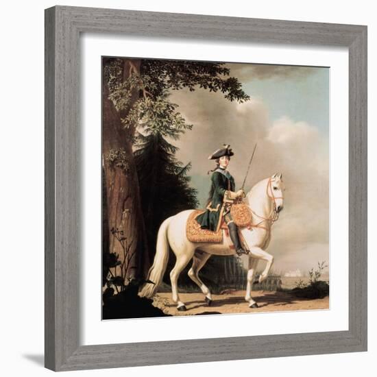 Equestrian Portrait of Catherine II (1729-96) the Great of Russia-Vigilius Erichsen-Framed Giclee Print