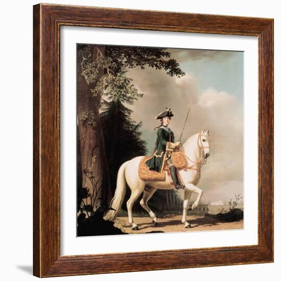 Equestrian Portrait of Catherine II (1729-96) the Great of Russia-Vigilius Erichsen-Framed Giclee Print