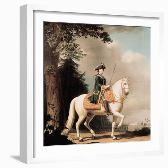 Equestrian Portrait of Catherine II (1729-96) the Great of Russia-Vigilius Erichsen-Framed Giclee Print