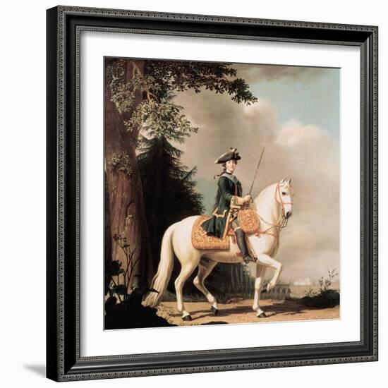 Equestrian Portrait of Catherine II (1729-96) the Great of Russia-Vigilius Erichsen-Framed Giclee Print