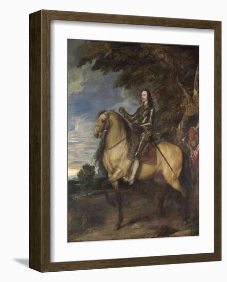 Equestrian Portrait of Charles I (1600-49) C.1637-38-Sir Anthony Van Dyck-Framed Giclee Print