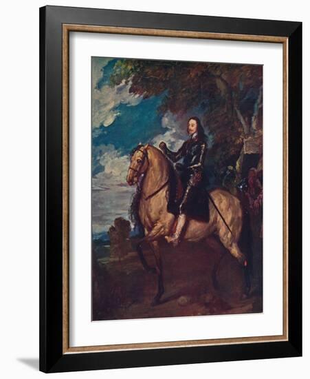 'Equestrian Portrait of Charles I', c1637, (c1915)-Anthony Van Dyck-Framed Giclee Print