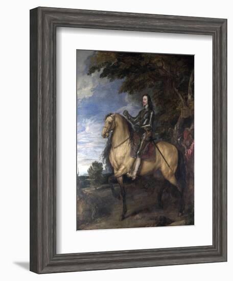 Equestrian Portrait of Charles I-Sir Anthony Van Dyck-Framed Giclee Print