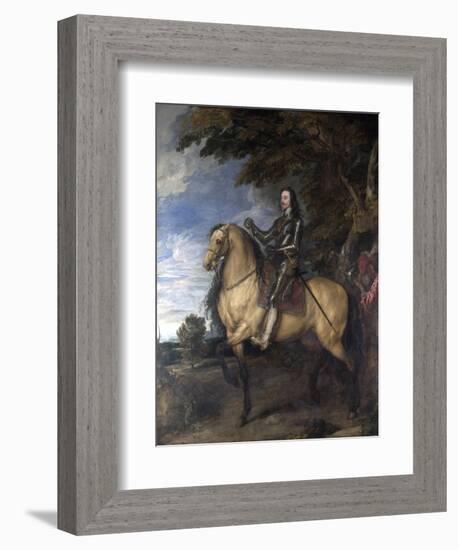 Equestrian Portrait of Charles I-Sir Anthony Van Dyck-Framed Giclee Print