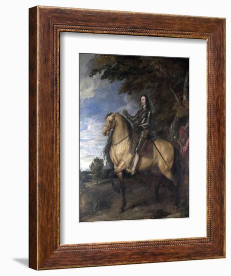 Equestrian Portrait of Charles I-Sir Anthony Van Dyck-Framed Giclee Print