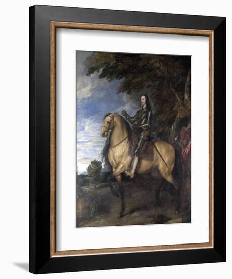 Equestrian Portrait of Charles I-Sir Anthony Van Dyck-Framed Giclee Print