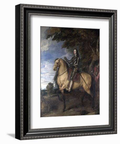 Equestrian Portrait of Charles I-Sir Anthony Van Dyck-Framed Giclee Print