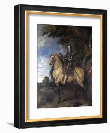 Equestrian Portrait of Charles I-Sir Anthony Van Dyck-Framed Giclee Print