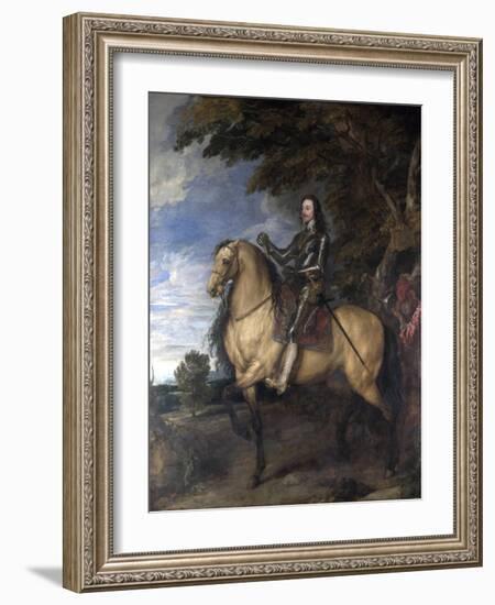 Equestrian Portrait of Charles I-Sir Anthony Van Dyck-Framed Giclee Print