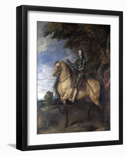 Equestrian Portrait of Charles I-Sir Anthony Van Dyck-Framed Giclee Print