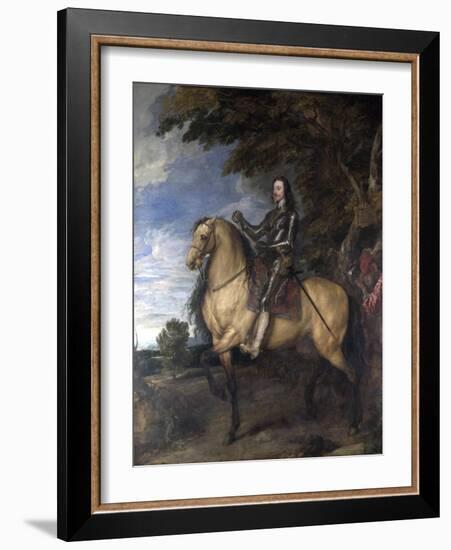 Equestrian Portrait of Charles I-Sir Anthony Van Dyck-Framed Giclee Print