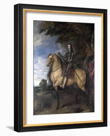 Equestrian Portrait of Charles I-Sir Anthony Van Dyck-Framed Giclee Print