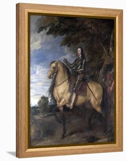 Equestrian Portrait of Charles I-Sir Anthony Van Dyck-Framed Premier Image Canvas