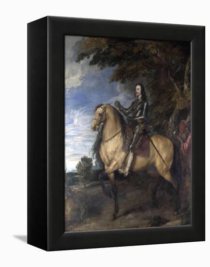 Equestrian Portrait of Charles I-Sir Anthony Van Dyck-Framed Premier Image Canvas