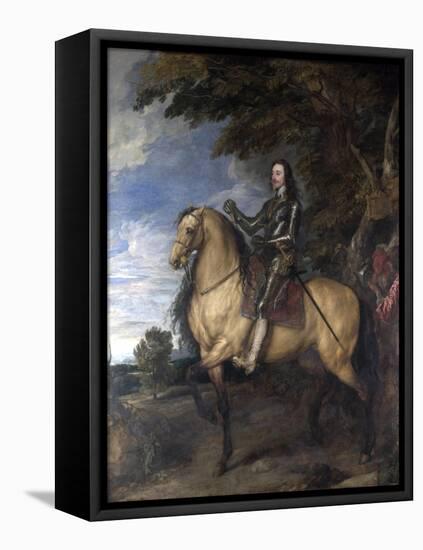 Equestrian Portrait of Charles I-Sir Anthony Van Dyck-Framed Premier Image Canvas