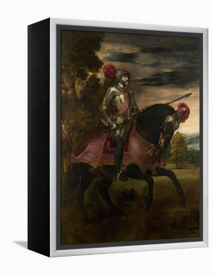 Equestrian Portrait of Charles V of Spain (1500-155), 1548-Titian (Tiziano Vecelli)-Framed Premier Image Canvas