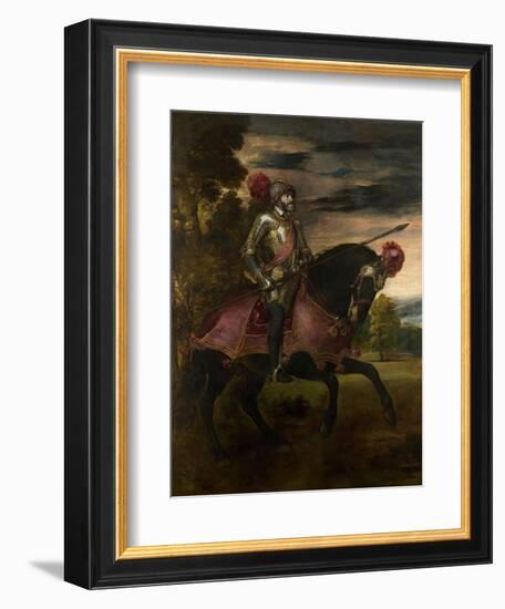 Equestrian Portrait of Charles V of Spain (1500-155), 1548-Titian (Tiziano Vecelli)-Framed Giclee Print