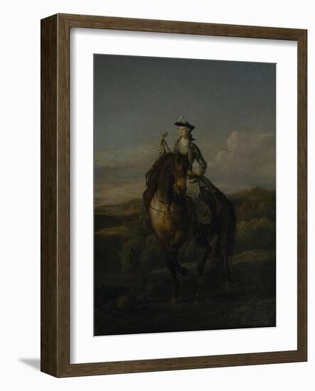 Equestrian Portrait of Charlotte Boyle, Marchioness of Hartington, 1747-William Kent-Framed Giclee Print