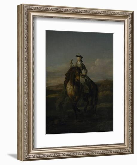 Equestrian Portrait of Charlotte Boyle, Marchioness of Hartington, 1747-William Kent-Framed Giclee Print