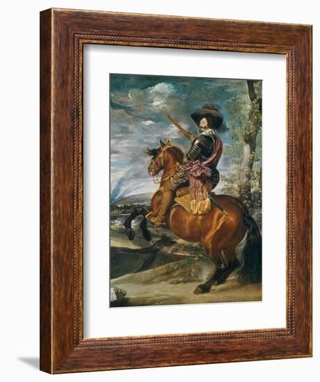 Equestrian Portrait of Don Gaspar De Guzman (1587-1645) Count-Duke of Olivares, 1634-Diego Velazquez-Framed Giclee Print