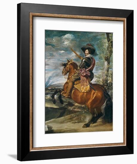 Equestrian Portrait of Don Gaspar De Guzman (1587-1645) Count-Duke of Olivares, 1634-Diego Velazquez-Framed Giclee Print