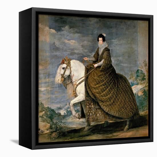 Equestrian Portrait of Elisabeth De France, Wife of Philip IV of Spain, 1629-1635-Diego Velazquez-Framed Premier Image Canvas