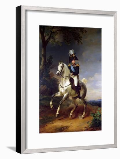 Equestrian Portrait of Emperor Alexander I, (1777-182), 1837-Franz Kruguer-Framed Giclee Print