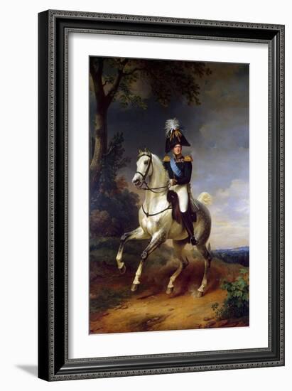 Equestrian Portrait of Emperor Alexander I, (1777-182), 1837-Franz Kruguer-Framed Giclee Print