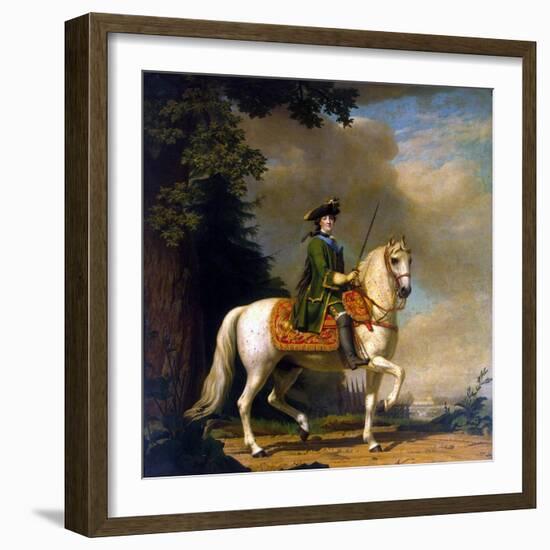 Equestrian Portrait of Empress Catherine II, (1729-179), after 1762-Vigilius Erichsen-Framed Giclee Print