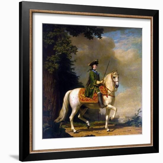 Equestrian Portrait of Empress Catherine II, (1729-179), after 1762-Vigilius Erichsen-Framed Giclee Print