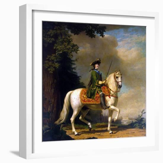 Equestrian Portrait of Empress Catherine II, (1729-179), after 1762-Vigilius Erichsen-Framed Giclee Print