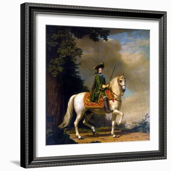 Equestrian Portrait of Empress Catherine II, (1729-179), after 1762-Vigilius Erichsen-Framed Giclee Print