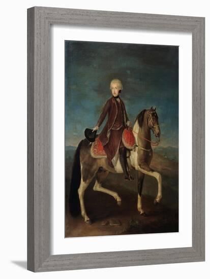 Equestrian Portrait of Empress Maria Theresia of Austria (1717-178), 18th Century-null-Framed Giclee Print