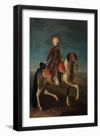 Equestrian Portrait of Empress Maria Theresia of Austria (1717-178), 18th Century-null-Framed Giclee Print
