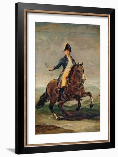 Equestrian Portrait of Ferdinand VII (1784-1833) King of Spain-Francisco de Goya-Framed Giclee Print