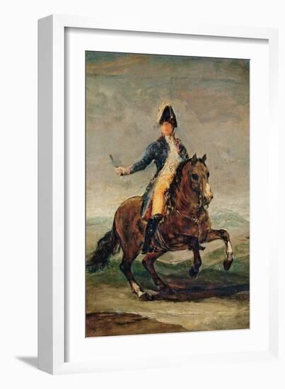 Equestrian Portrait of Ferdinand VII (1784-1833) King of Spain-Francisco de Goya-Framed Giclee Print