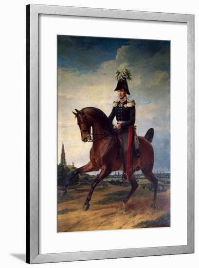Equestrian Portrait of Frederick William III of Prussia, (1797-184), 1831-Franz Kruguer-Framed Giclee Print