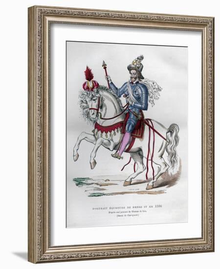 Equestrian Portrait of Henry IV of France in 1596, (1882-188)-Chevignard-Framed Giclee Print