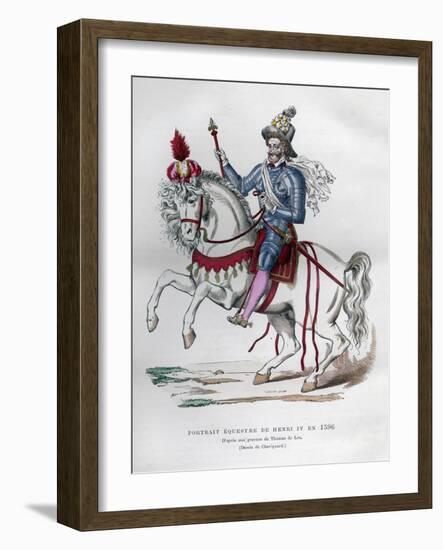 Equestrian Portrait of Henry IV of France in 1596, (1882-188)-Chevignard-Framed Giclee Print