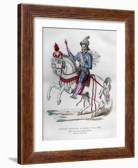 Equestrian Portrait of Henry IV of France in 1596, (1882-188)-Chevignard-Framed Giclee Print