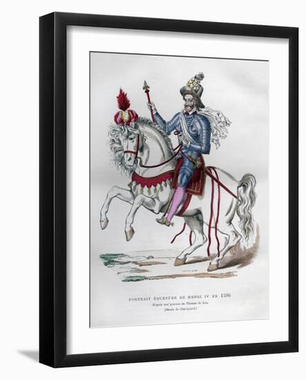 Equestrian Portrait of Henry IV of France in 1596, (1882-188)-Chevignard-Framed Giclee Print