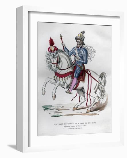 Equestrian Portrait of Henry IV of France in 1596, (1882-188)-Chevignard-Framed Giclee Print