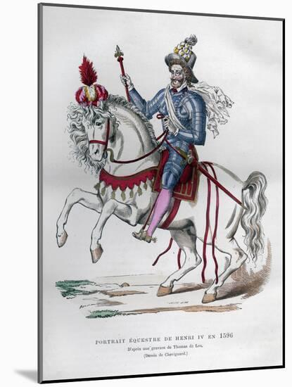 Equestrian Portrait of Henry IV of France in 1596, (1882-188)-Chevignard-Mounted Giclee Print