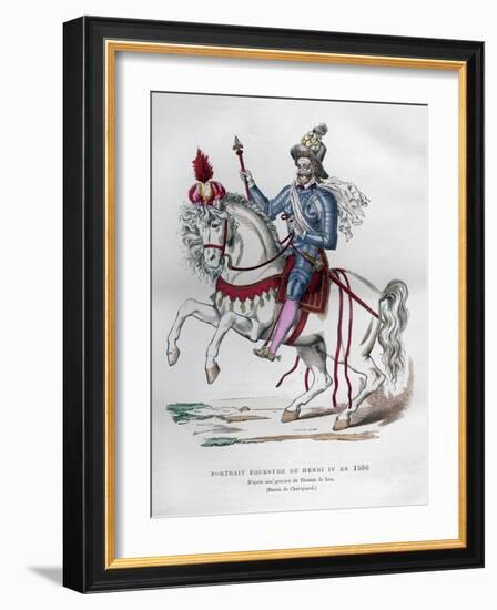 Equestrian Portrait of Henry IV of France in 1596, (1882-188)-Chevignard-Framed Giclee Print