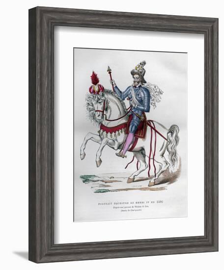 Equestrian Portrait of Henry IV of France in 1596, (1882-188)-Chevignard-Framed Giclee Print