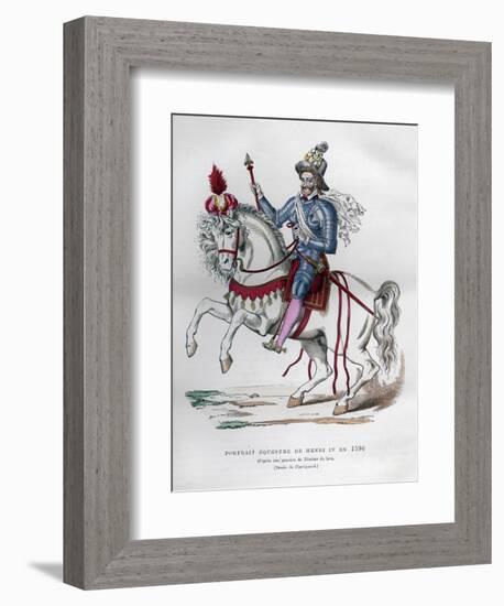 Equestrian Portrait of Henry IV of France in 1596, (1882-188)-Chevignard-Framed Giclee Print