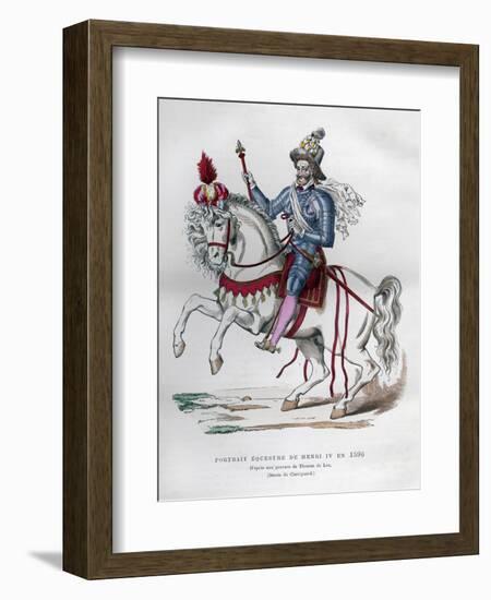 Equestrian Portrait of Henry IV of France in 1596, (1882-188)-Chevignard-Framed Giclee Print