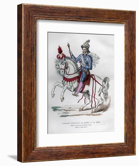 Equestrian Portrait of Henry IV of France in 1596, (1882-188)-Chevignard-Framed Giclee Print