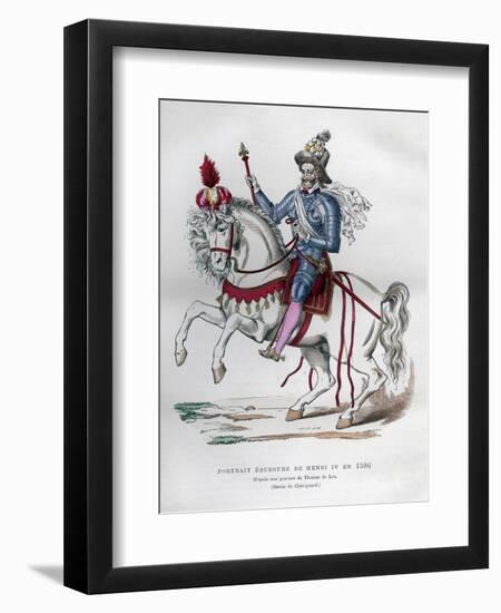 Equestrian Portrait of Henry IV of France in 1596, (1882-188)-Chevignard-Framed Giclee Print